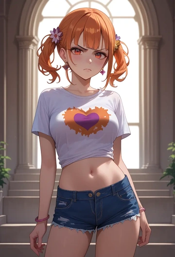 hololive,kiryu_coco_(1st_costume),denim shorts  - AI generated anime art