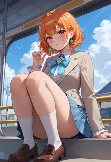 hololive,kiryu_coco_(1st_costume),spring,student uniform,blazer  - AI generated anime art