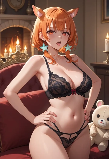 hololive,kiryu_coco,lingerie  - AI generated anime art