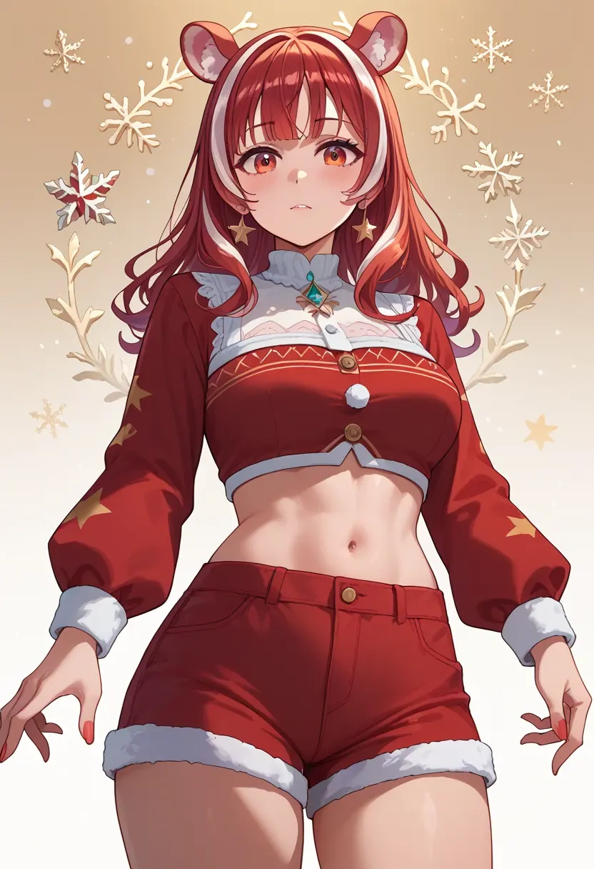 hololive,kiryu_coco,red velvet shorts  - 