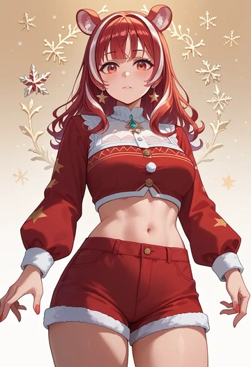 hololive,kiryu_coco,red velvet shorts  - AI generated anime art