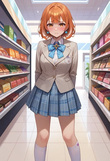 hololive,kiryu_coco,spring,student uniform,blazer  - AI generated anime art