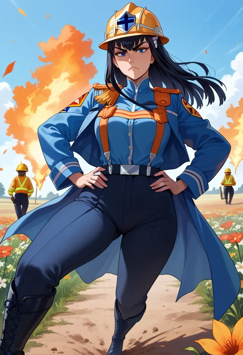 kill_la_kill,kiryuuin_satsuki,firefighter  - 