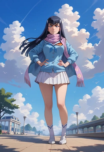 kill_la_kill,kiryuuin_satsuki,spring,student uniform,cardigan  - AI generated anime art