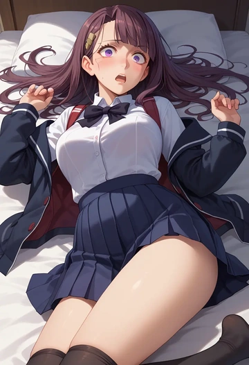 kantai_collection,kisaragi_(kancolle),jk uniform, stockings  - AI generated anime art