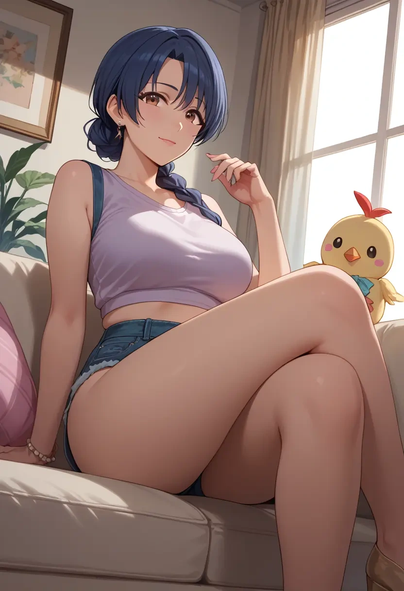 idolmaster,kisaragi_chihaya,crop top  - 