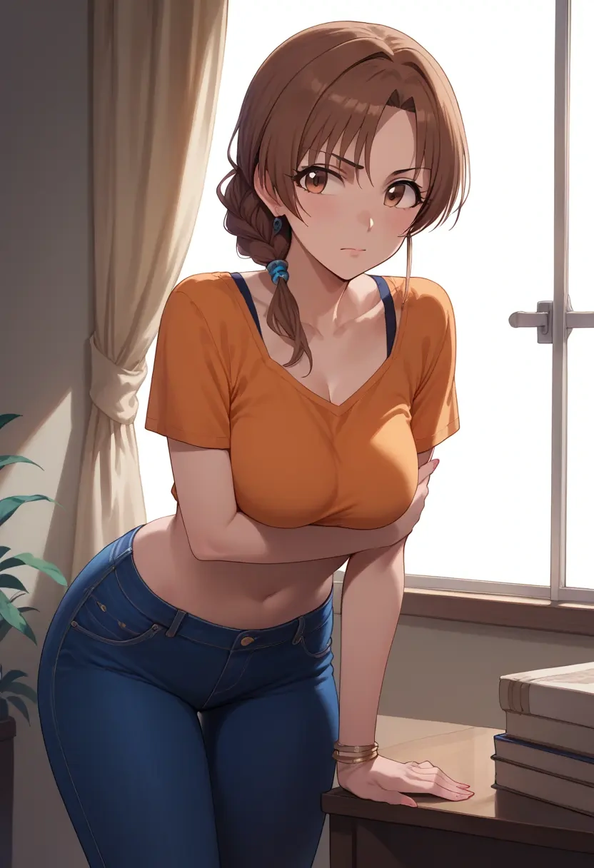 idolmaster,kisaragi_chihaya,crop top  - 