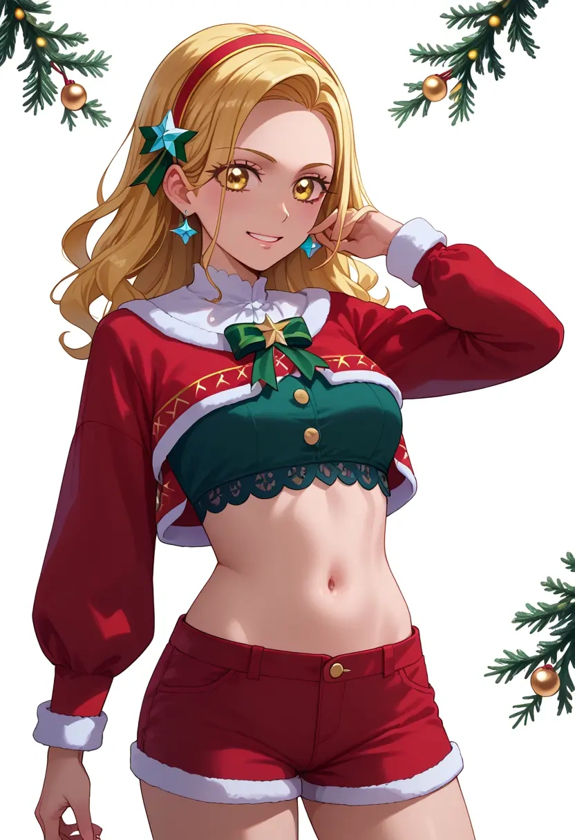 precure,kise_yayoi,Christmas,red velvet shorts  - 