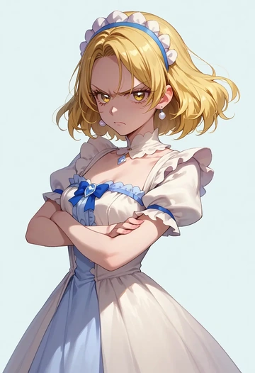 precure,kise_yayoi,haunted doll dress,lace gloves,ribbon choker  - AI generated anime art