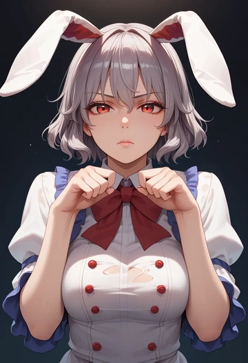 touhou,kishin_sagume,bunny girl, sexy  - AI generated anime art