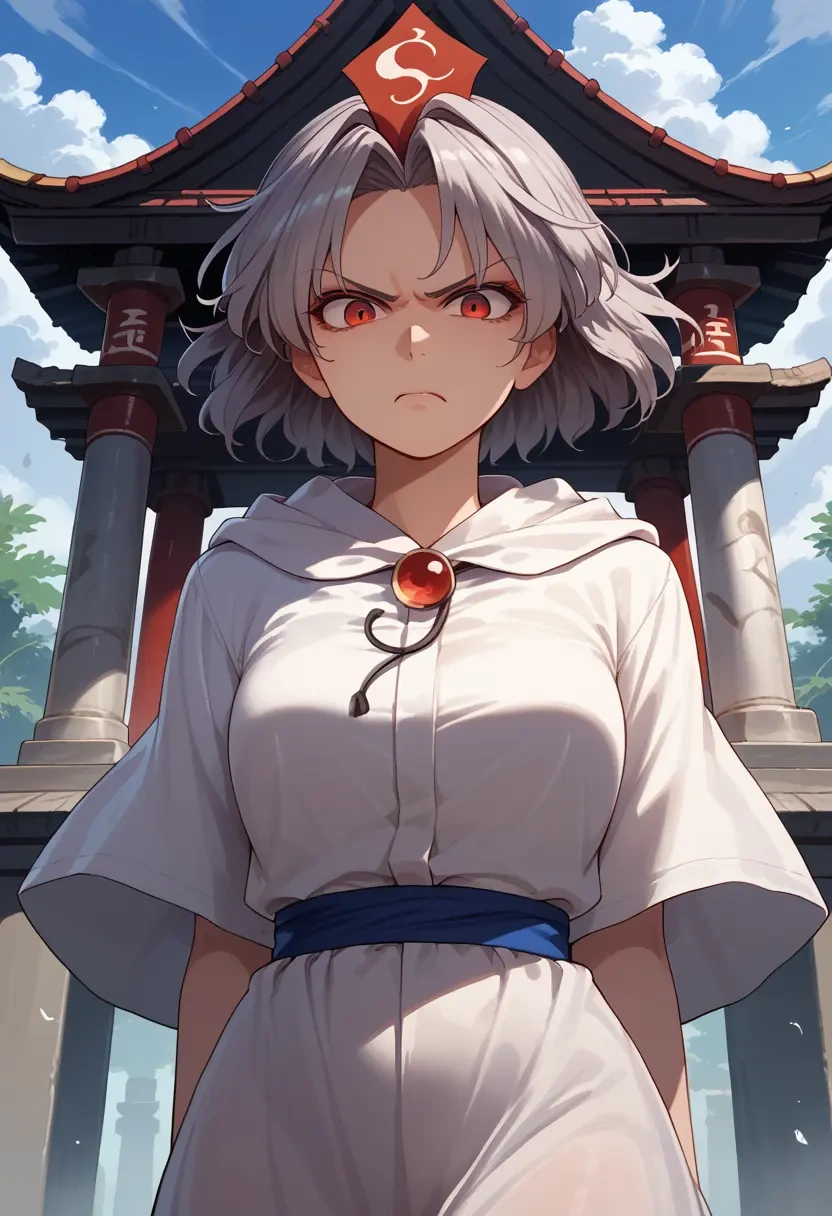 touhou,kishin_sagume,crop windbreaker,shorts  - 