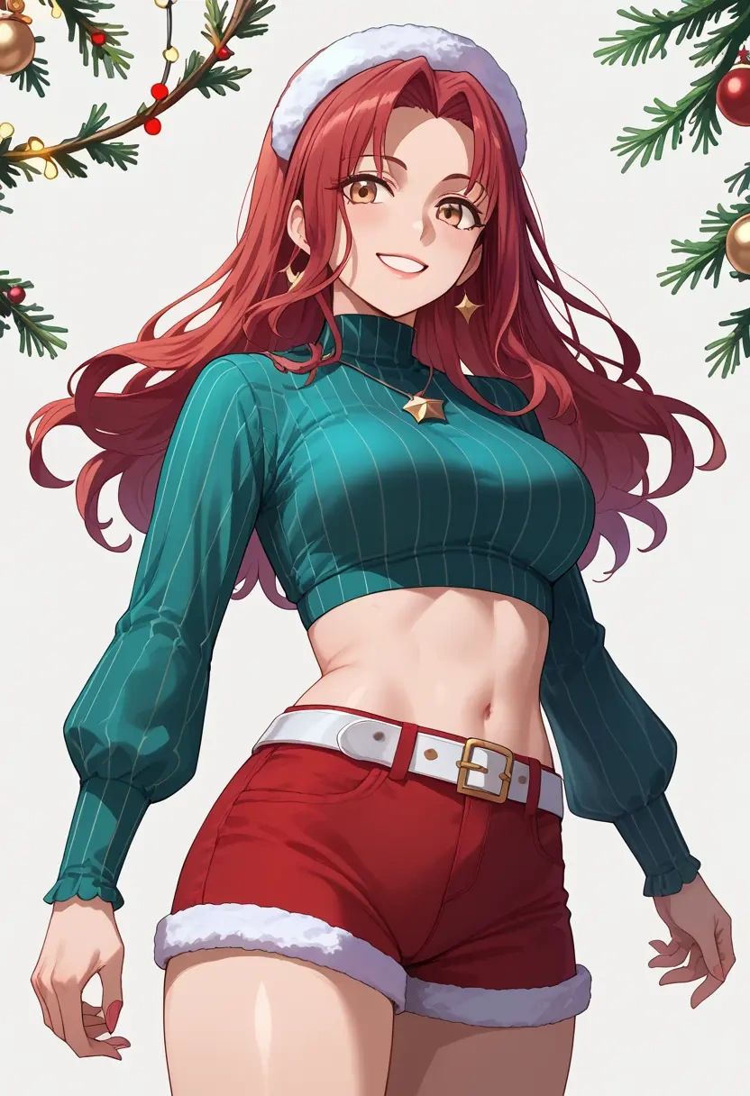 fate_(series),kishinami_hakuno_(female),Christmas,red velvet shorts  - 