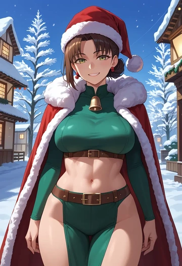 fate_(series),kishinami_hakuno_(female),Christmas,dress  - AI generated anime art