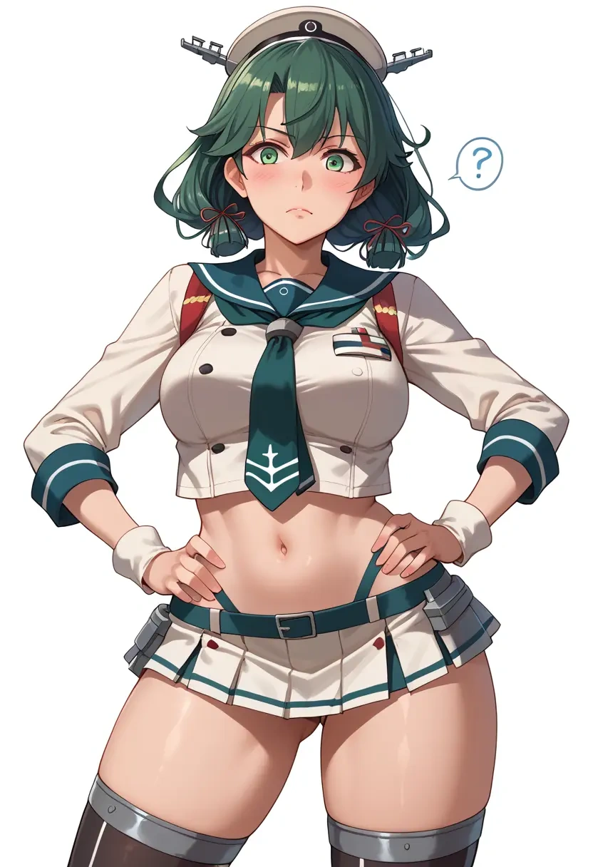 kantai_collection,kiso_(kancolle),mini skirt, stockings  - 