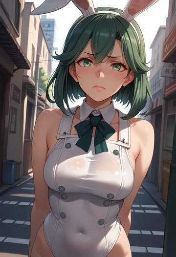 kantai_collection,kiso_(kancolle),bunny girl, sexy  - AI generated anime art