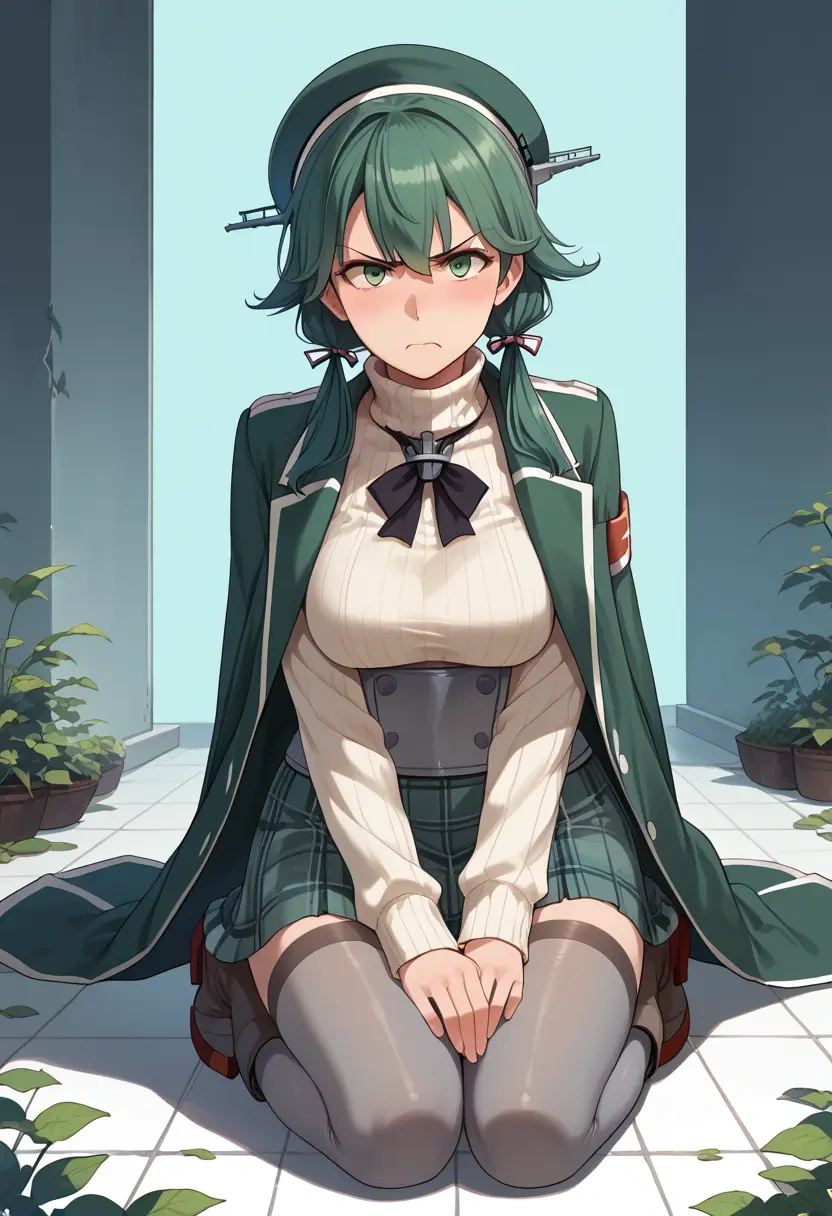 kantai_collection,kiso_(kancolle),winter,student uniform,pea coat  - 