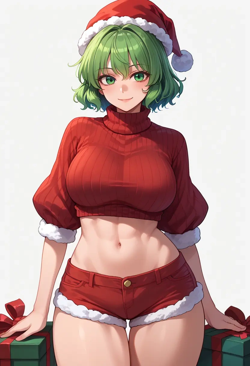 touhou,kisume,Christmas,red velvet shorts,turtleneck sweater  - 