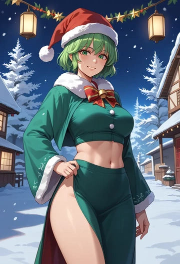 touhou,kisume,Christmas,dress  - AI generated anime art