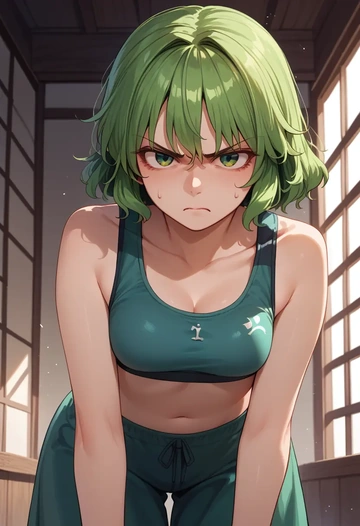 touhou,kisume,sports bra,high-waisted leggings  - AI generated anime art