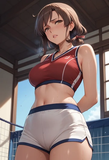 kantai_collection,kitakami_(kancolle),volleyball uniform  - AI generated anime art