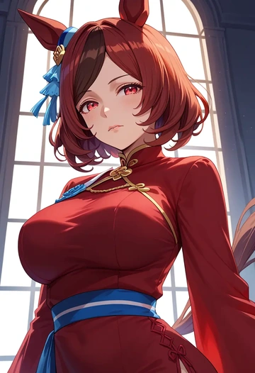 umamusume,kitasan_black_(umamusume),qipao  - AI generated anime art