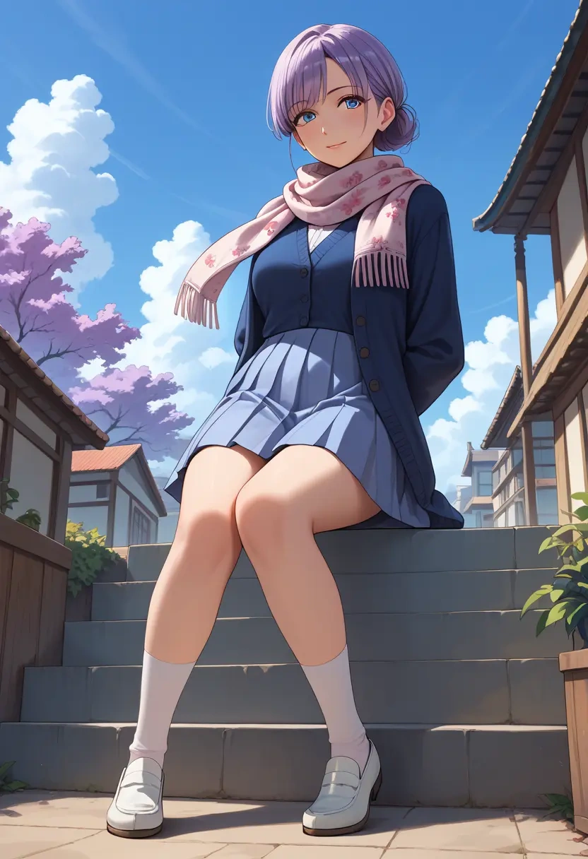 tamako_market,kitashirakawa_tamako,spring,student uniform,cardigan  - 