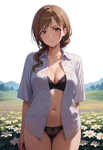 idolmaster,kitazawa_shiho,lingerie,sexy  - AI generated anime art