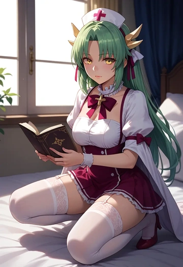 fate_(series),kiyohime_(fate),nurse,stockings,sexy,panties  - AI generated anime art