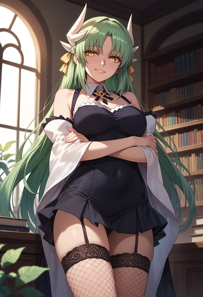 fate_(series),kiyohime_(fate),secretary,stockings,sexy, panties  - 