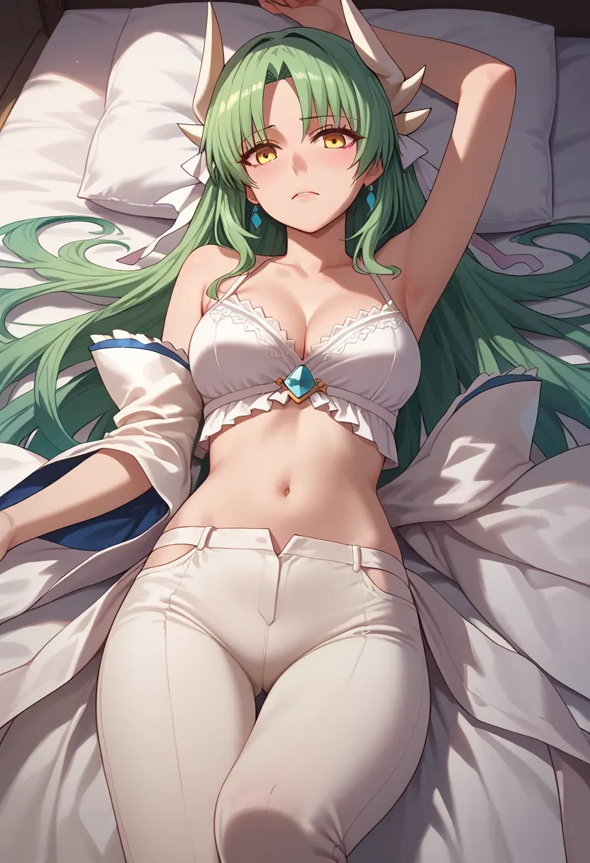 fate_(series),kiyohime_(fate),pants,wide-leg,strappy top  - 