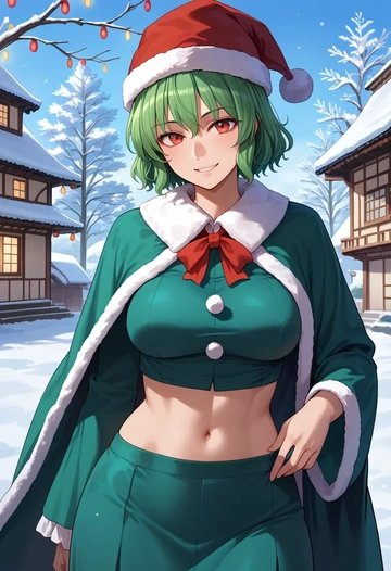 touhou,koakuma,Christmas,dress  - AI generated anime art