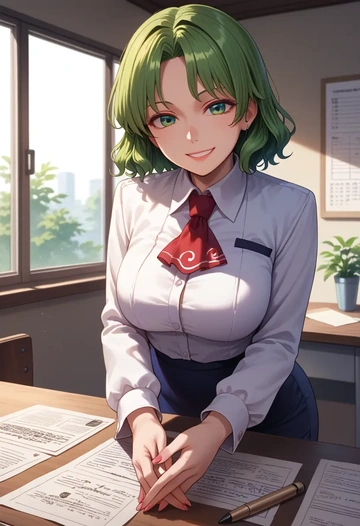 touhou,kochiya_sanae,OL  - AI generated anime art