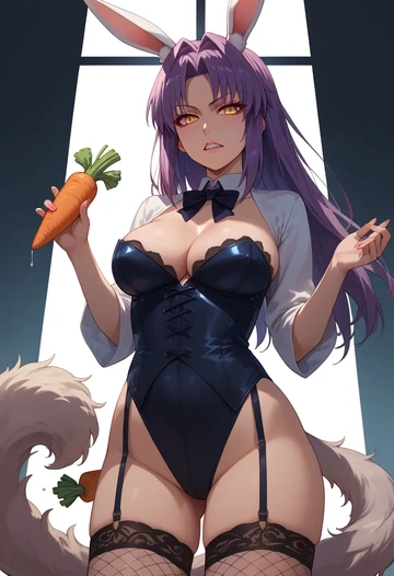 tsukihime,kohaku_(tsukihime),bunny girl, sexy,stockings  - AI generated anime art