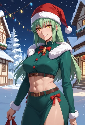 tsukihime,kohaku_(tsukihime),Christmas,dress  - AI generated anime art