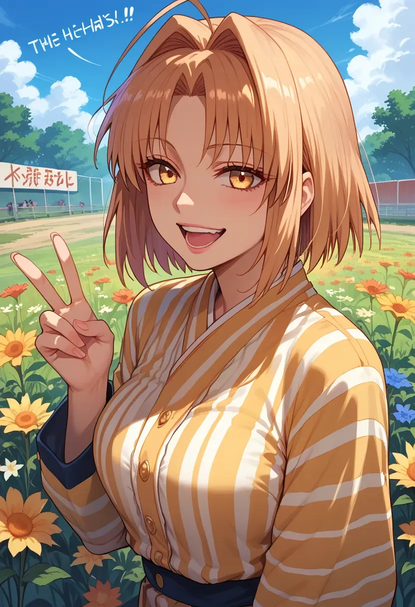 tsukihime,kohaku_(tsukihime),striped graffiti blouse,dolphin shorts  - 