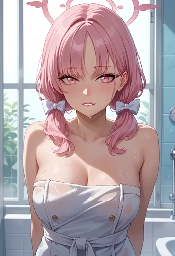 blue_archive,koharu_(blue_archive),towel,sexy  - AI generated anime art