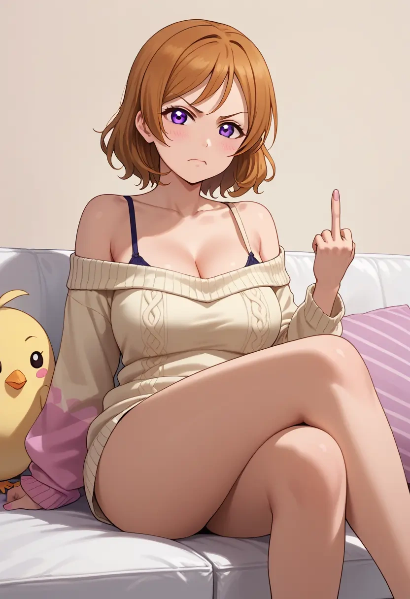 love_live!,koizumi_hanayo,off-shoulder,sweater  - 