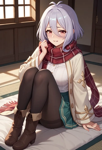 princess_connect!,kokkoro_(princess_connect!),winter,student uniform,fur-trimmed coat  - AI generated anime art