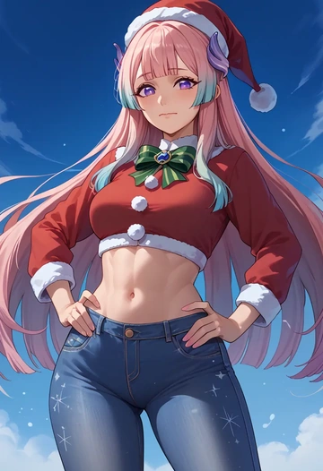 genshin impact,kokomi,Christmas  - AI generated anime art