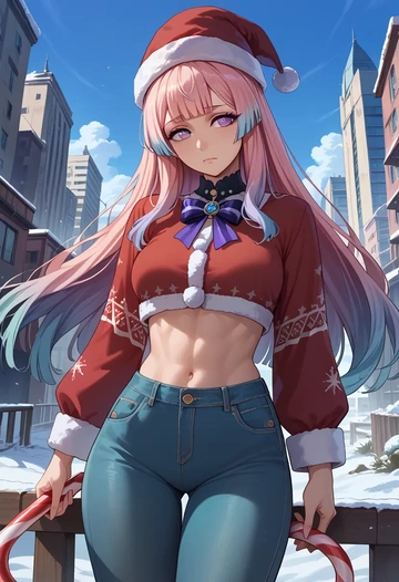 genshin impact,kokomi,Christmas  - AI generated anime art