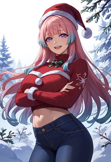 genshin impact,kokomi,Christmas  - AI generated anime art