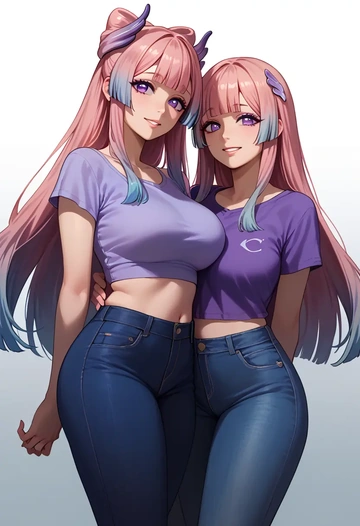 genshin impact,kokomi,crop top  - AI generated anime art