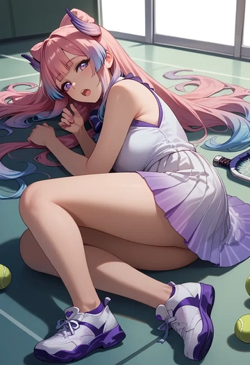 genshin impact,kokomi,tennis skirt  - AI generated anime art