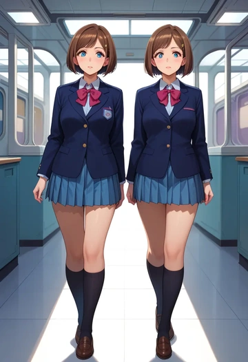 to_heart_(series),komaki_manaka,jk uniform, stockings  - AI generated anime art