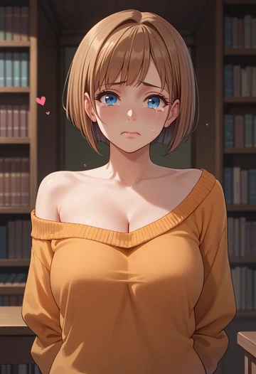 to_heart_(series),komaki_manaka,orange,sweater  - AI generated anime art