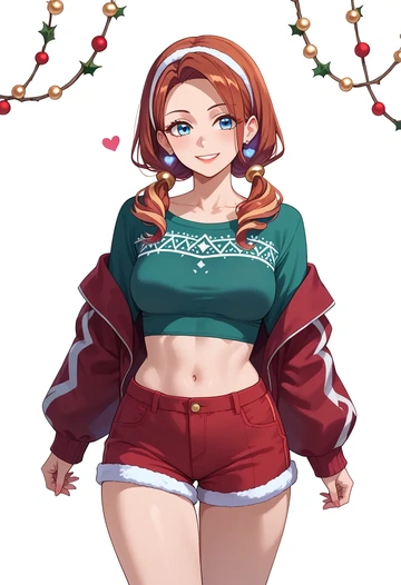 to_heart_(series),komaki_manaka,Christmas,red velvet shorts  - AI generated anime art