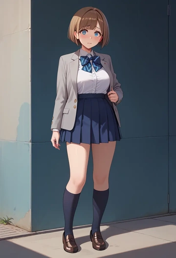 to_heart_(series),komaki_manaka,winter,student uniform,blazer  - AI generated anime art