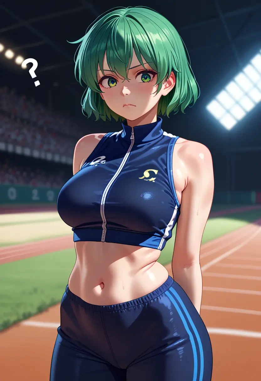 touhou,komano_aunn,athletic,track suit  - 