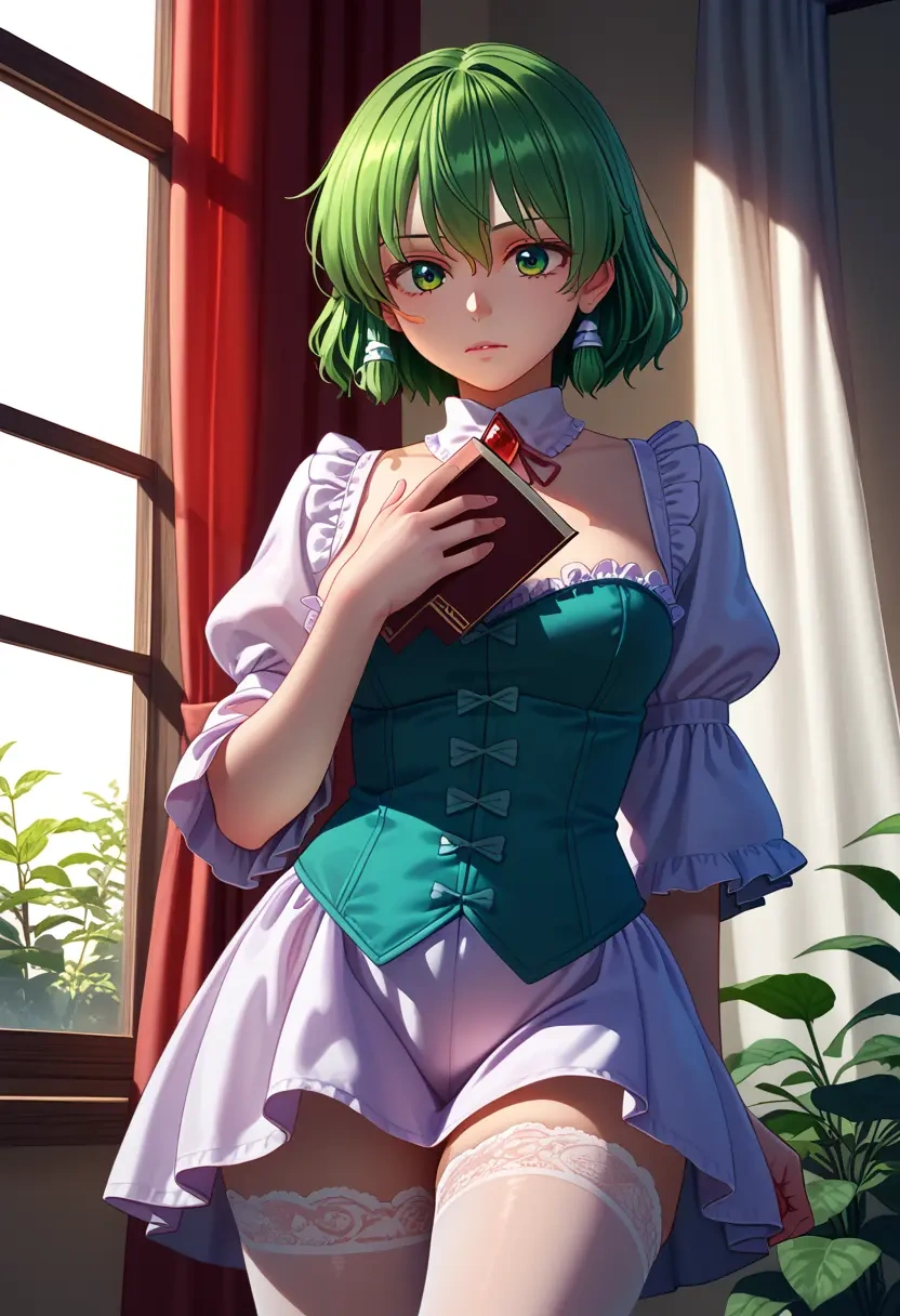 touhou,komano_aunn,Victorian-era,stockings,sexy  - 