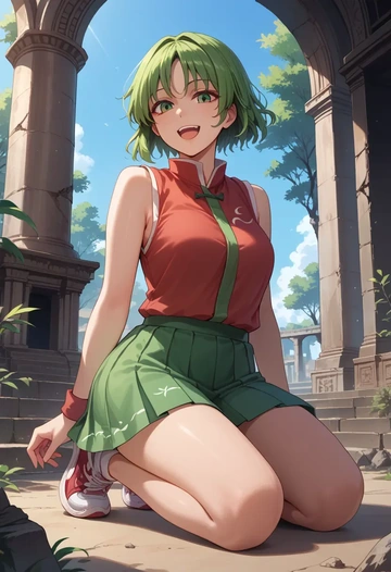 touhou,komeiji_koishi,tennis skirt  - AI generated anime art